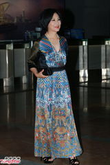 组图：晶刚香港婚宴 汪明荃红唇蓝裙优雅亮相