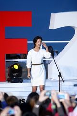 组图：金在中宋智孝携手《豺狼来了》釜山见面会