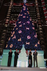 组图：容祖儿陈伟霆主持圣诞亮灯仪式