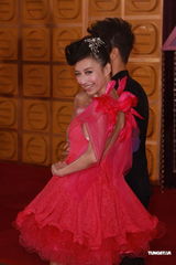 组图：TVB台庆颁奖 众女星红毯争艳