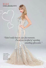 组图：泰勒登《EllE》封面银色长裙似美人鱼