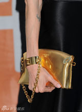 组图：皮特朱莉夫妻携手亮相新片《魔球》红毯