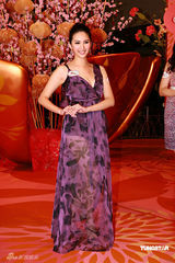 幻灯图集：熊黛林华美礼服亮相 表演优美花灯舞 