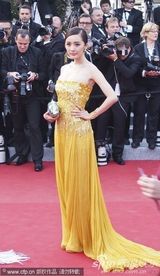 组图：杨幂陈廷嘉助阵《锈与骨》 单色礼服华美大方