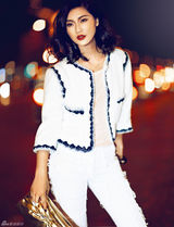 组图：女星陈燃红唇魅惑演绎巴黎迷情