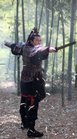 幻灯图：《秦俑情》横店探班 杜淳伤后再战武戏