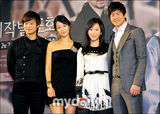 组图：韩剧《同伙》记者会 千正明韩智慧到场宣传