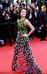 组图：戛纳电影节闭幕式红毯 章子怡走光