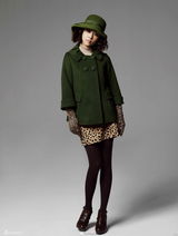 高清组图：河智苑冬装画报 渔网发饰突显个性