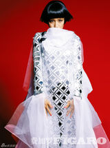 组图：佟丽娅《费加罗》造型多变迎圣诞