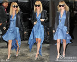 明星爱街拍第24期：春日蓝色搭配VS百搭针织衫