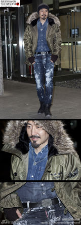 明星爱街拍第11期：冬日军旅风搭配硬朗帅气