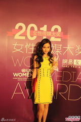 组图：Angelababy获封年度突破女性 黄渤同摘奖