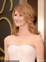 组图：劳拉-邓恩身着粉色抹胸长裙 略显消瘦