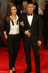 组图：朱莉皮特英国奥斯卡大秀恩爱羡煞旁人