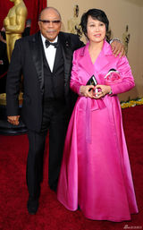 高清组图：奥斯卡红毯 靳羽西与导演昆西-琼斯