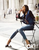 组图：张歆艺登《OK》封面 二姐纽约潮流时尚