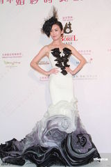 组图：林莉披翡翠装婚纱 直言不为试爱而拍拖