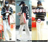 组图：金泰熙Rain约会被拍 低调出行口罩遮面