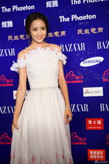 组图：佟丽娅亮相慈善夜红毯 纯美白裙飘逸