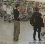 组图：言承旭休闲便装亮相 墨镜遮面笑对粉丝