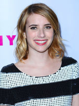 高清组图：艾玛-罗伯兹黑白条亮片礼服亮相