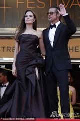 高清组图：《生命之树》首映 朱莉皮特亮相秀恩爱