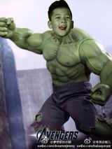 组图：《爸爸》五娃再遭PS 变身复仇者联盟