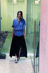 组图：陈燃亮相纽约时装周 新款试装展潮范儿