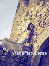 组图：黄圣依费加罗写真 气质高贵风情万种