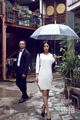 明星爱街拍：黄觉阚清子演绎黑白经典