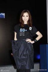 组图：谢安琪助阵低碳环保活动 缅怀哥哥张国荣