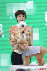 组图：孙俪俏丽小西装抱萌狗爱意浓