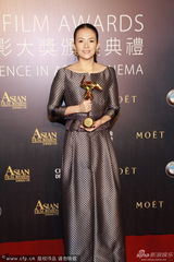 组图：章子怡凭《一代宗师》获最佳女主角奖