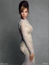 组图：碧昂斯大片性感优雅 红色蛋糕裙热情似火