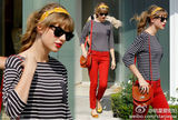 明星爱街拍38期：各式条纹风潮来袭