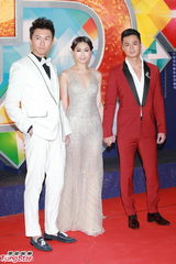 组图：胡定欣素色长裙秀美背 牵手王浩信罗仲谦