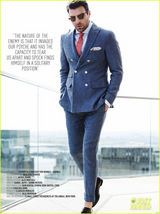 组图：《星际迷航》男星昆图登杂志 造型复古