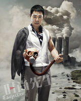 幻灯：张丰毅登《时尚先生》封面 王者气概诠释环保