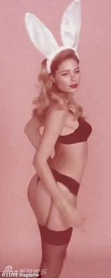 组图：超模杜晨-科洛斯兔女郎旧照性感妩媚