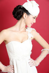 组图：班嘉佳新娘美妆大片优雅迷人