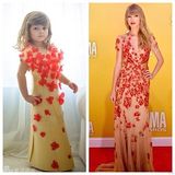 组图：四岁萌娃时装秀 与妈妈DIY纸质礼服超赞