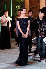 组图：秦海璐亮相太庙秀千万珠宝 造型复古典雅