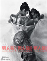 组图：吉克隽逸登《男人装》 皮肤乌黑油亮