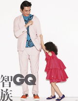 组图：林更新携手可爱小萝莉演绎春夏时尚