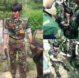 组图：韩星玄彬再回军营预备军照亲切爽朗