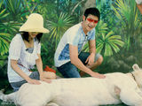 高清图：陆毅鲍蕾呼吁保护动物 再度携手全心为公益