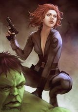 组图：网友手绘唯美《复联》 洛基被雷神公主抱