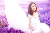 组图：佟丽娅写真曝光 白裙翩翩置身薰衣草从