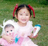 幻灯图：女星今昔对比 李宇春幼时甜美赵薇变化大